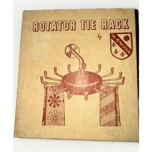 Vintage Ty-Master Patented Revolving Tie Rack Holds 15 Ties Vintage Made In USA